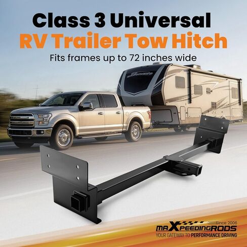 maXpeedingrods Class 3 Adjustable Universal RV Trailer Tow Hitch, 2 inch Receiver Up 72" Frame in Kuwait