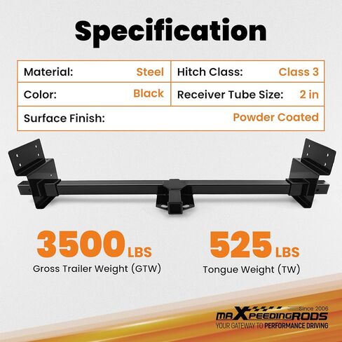 maXpeedingrods Class 3 Adjustable Universal RV Trailer Tow Hitch, 2 inch Receiver Up 72" Frame in Kuwait