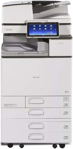 ناسخة ليزر ملونة متعددة الوظائف مجددة Ricoh Aficio MP C6004 Tabloid/Ledger - 60 صفحة في الدقيقة، نسخ، طباعة، مسح ضوئي، شبكة، دوبلكس تلقائي، 4 أدراج (متجددة) in Kuwait