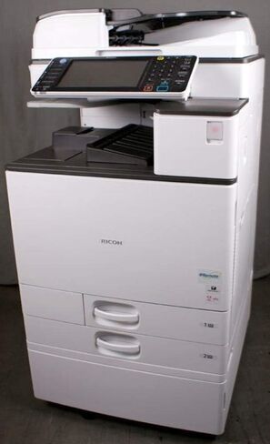 Ricoh Aficio MP C3003 A3 Color Multifunction Copier - 30ppm, Copy, Print, Scan, 2 Trays with Stand (Renewed) in Saudi Arabia