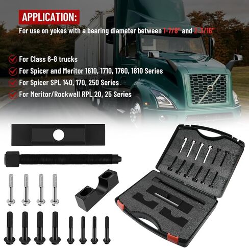 60050 Heavy Duty Yoke Puller, Heavy Duty Truck Yoke Removal Tool Compatible with Spicer & Meritor 1610, 1710, 1760, 1810 Series, for Class 6-8 Trucks and Equipment in Kuwait