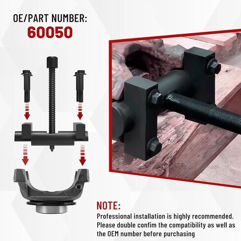 60050 Heavy Duty Yoke Puller, Heavy Duty Truck Yoke Removal Tool Compatible with Spicer & Meritor 1610, 1710, 1760, 1810 Series, for Class 6-8 Trucks and Equipment in Kuwait