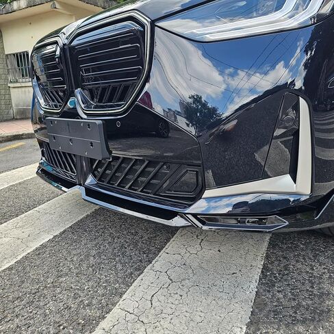 STSEV01 ممتص الصدمات الأمامي للشفاه مناسب لسيارة BMW X3 G45 2025 2026 M50 (M Sport فقط)، 4 قطع طقم جسم الذقن لسد الهواء ملحقات الشفاه السفلية باللون الأسود اللامع in Kuwait