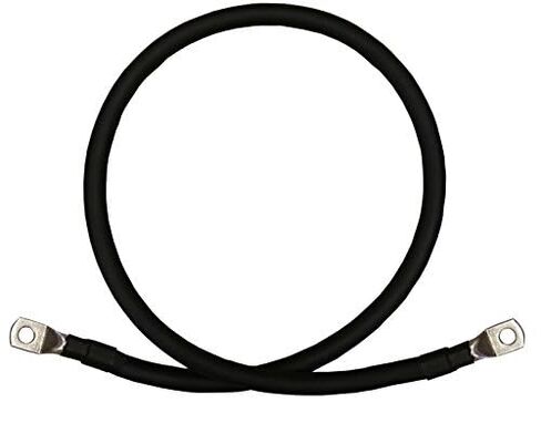 4 AWG Gauge Red + Black Pure Copper Battery Inverter Cables Solar, RV, Car, Boat 3 feet 3/8 + 5/16 in Lugs in Kuwait