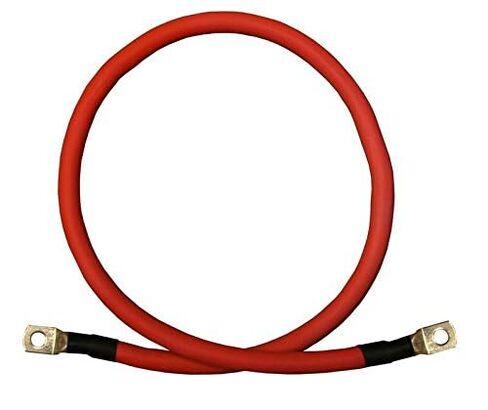 4 AWG Gauge Red + Black Pure Copper Battery Inverter Cables Solar, RV, Car, Boat 3 feet 3/8 + 5/16 in Lugs in Kuwait
