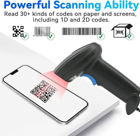 ماسح ضوئي للكتب للمكتبة الشخصية Libib - ماسح ضوئي لرمز QR يعمل بتقنية البلوتوث لأجهزة الكمبيوتر المحمول iPhone Mac، ماسحات ضوئية لاسلكية للرمز الشريطي لصندوق nventory المنزلي، بطارية 2000 مللي أمبير في الساعة ومحمولة in Kuwait