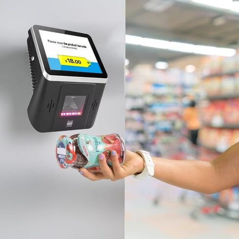 8 Inch Android Price Checker Barcode Scanner POS, 1D/2D Reader, HD Touch Screen, WiFi, RJ45 LAN Supported, Small Android Kiosk for Ordering, Supports Loyverse, Salesplay, Shopify APPS in Saudi Arabia