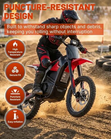 Thickened Rear Tire Tube for Yozma in 10 Dirt Bike, Butyl Rubber Fat Tire Replacement, for Yozma Upgrades Part, Electric Bike Parts Accessories (Rear Inner Tube) in Saudi Arabia