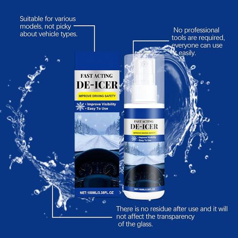 Window Deicer for Car - Vehicle Ice Remover | Automotive Window Deicer,for Drivers Trucks RVs SUVs Sedans Adventure Seekers Cold Weather Travelers Daily Commute Road Trips Long Drive in Kuwait