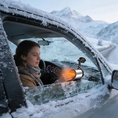 Defroster for Vehicle,360 Rotation Defogger | Defroster Heating Fan for Car - for Ice Snow Frost Cold Mornings Road Trips Sedan RV SUV Truck Taxi in Kuwait