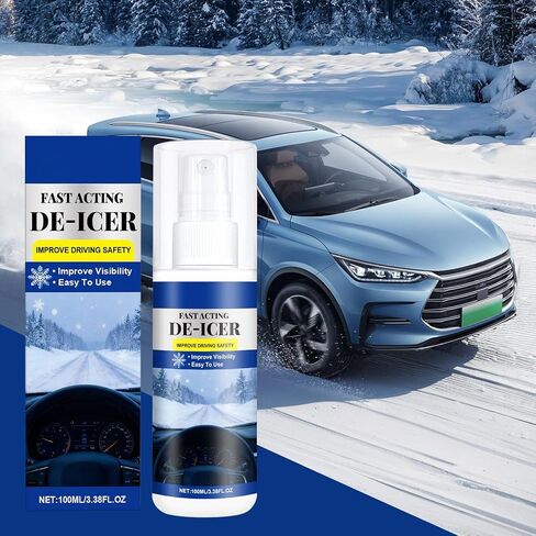 Windshield Deicer Spray - Vehicle Glass Deicing Agent,Automotive Window Deicer,for Drivers Trucks RVs SUVs Sedans Adventure Seekers Cold Weather Travelers Daily Commute Road Trips Long Drive in Kuwait