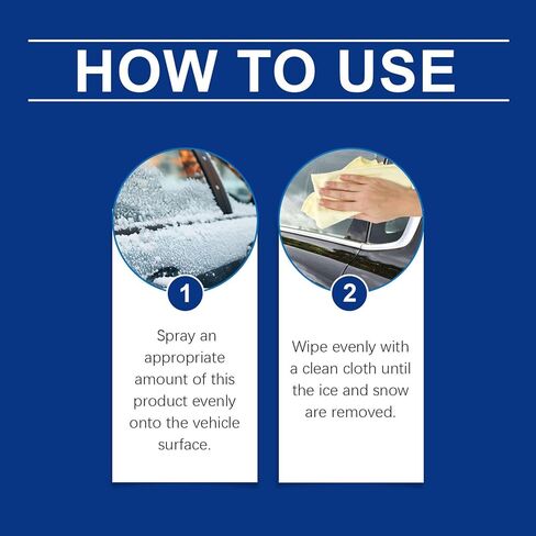 Windshield Deicer Spray - Vehicle Glass Deicing Agent,Automotive Window Deicer,for Drivers Trucks RVs SUVs Sedans Adventure Seekers Cold Weather Travelers Daily Commute Road Trips Long Drive in Kuwait