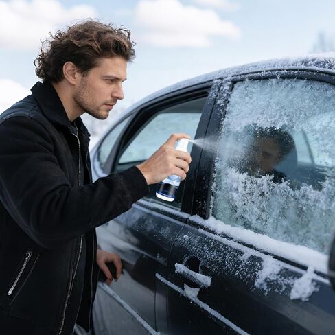 Windshield Deicer Spray - Vehicle Glass Deicing Agent,Automotive Window Deicer,for Drivers Trucks RVs SUVs Sedans Adventure Seekers Cold Weather Travelers Daily Commute Road Trips Long Drive in Kuwait