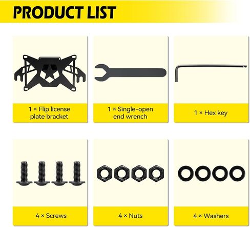 حامل لوحة ترخيص أمامي قابل للطي لـ 10 بوصات Hawse Fairlead، دعامة لوحة ونش شديدة التحمل متوافقة مع جيب رانجلر، شاحنات البيك أب، سيارات الدفع الرباعي ومركبات الطرق الوعرة (لا تناسب الأسطوانة و2024+ رانجلر) in Kuwait