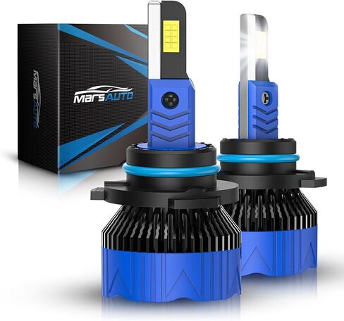 Marsauto H4/9003 Light Bulbs, 50,000LM Brightness, 1:1 Mini Size 6500K Cool White IP68 Waterproof, Quick Installation, Pack of 2 in Saudi Arabia