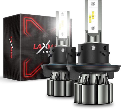 مجموعة مصابيح Laxmas LM1A فائقة السطوع 9005 H11، ترقية سطوع 900%، إضاءة LED سطوع 56,000LM، مصابيح HB3 وH8/H9 رؤية قيادة أوسع، 6500K أبيض بارد، التوصيل والتشغيل، حزمة من 4 in Kuwait