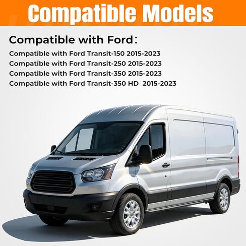 مشغل مزلاج قفل الباب الأمامي الأيسر متوافق مع Ford Transit-150 Transit-250 Transit-350 Transit-350 HD 2015 2016 2017 2018 2019 2020 2021 2022 2023 OEM CK4Z61219A65C CK4Z61219A65E DLA2058 in Kuwait