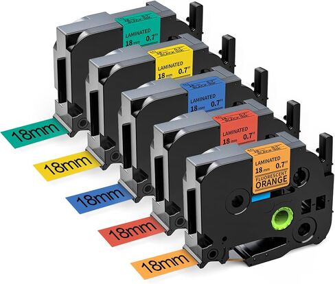 شريط TZe TZ 12 مم 0.47 أبيض مصفح، TZe-231 TZe231 بديل لشريط Brother P Touch Label Maker، متوافق مع Brother PT-D210 D220 H110 D400 D410 D610BT، 12 مم × 8 متر، 6 عبوات in Kuwait