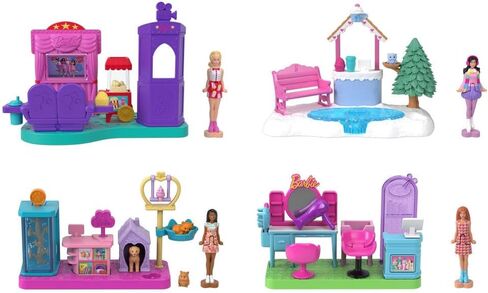 Barbie Mini Doll House Playset: Barbie Land with 1.5-Inch Doll, Furniture & Accessories in Kuwait