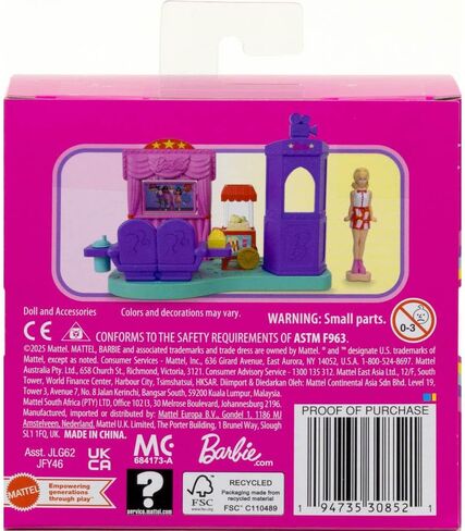 Barbie Mini Doll House Playset: Barbie Land with 1.5-Inch Doll, Furniture & Accessories in Kuwait