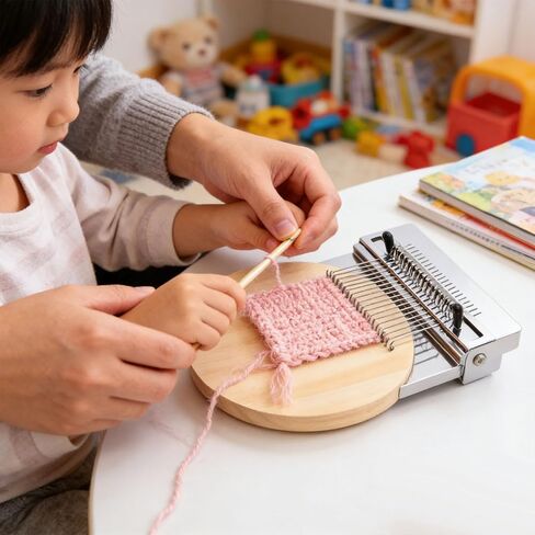 Xoktlde Knitpatch Patchmaker 2.0 Kit, Loom Knitting Kit for Beginners, Mini Patch Maker Set, Patchwork Weaving Tool Set for Quickly Sewing Repair, Sewing Craft Supplies in Kuwait