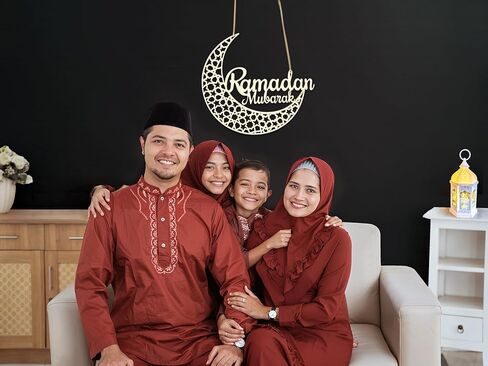OLEEK إكليل باب رمضان (12 بوصة) علامة رمضان مبارك - ديكورات رمضان للمنزل 2026 - إكليل رمضان - هدايا رمضان للأطفال - ديكور باب رمضان - ديكور رمضان - لافتة باب رمضان مبارك in Saudi Arabia