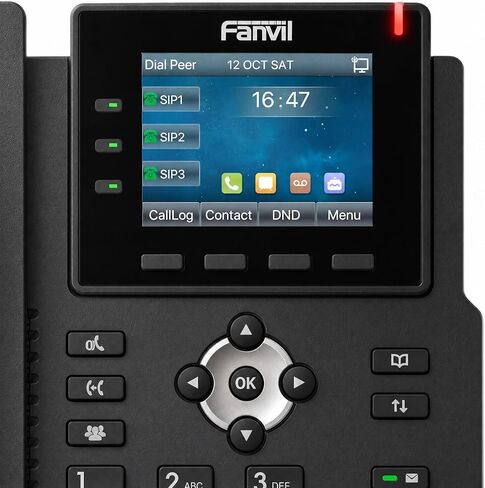 هاتف Fanvil X3U Pro Entry Level Gigabit IP Phone، شاشة ملونة 2.8 بوصة، 6 خطوط SIP، صوت عالي الدقة، ثنائي جيجابت PoE، سماعة EHS تدعم هاتف VoIP للمكاتب الصغيرة in Kuwait
