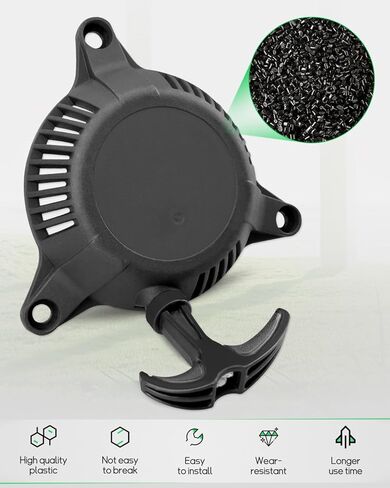 71342 بادئ الارتداد مع مقبض مناسب لـ Predator Surge 1400W تشغيل 1100W مولد عاكس، استبدال سلسلة سحب المولد 59186 57063، أسود in Kuwait
