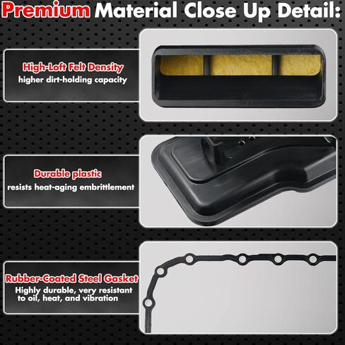 6L45 6L50 Transmission Filter Rubber-Coated Steel Gasket Kit 24236933 Compatible with Camaro,Colorado,Canyon,ATS,CTS,SRX, Stop Hard Shifts & Shudder, Felt Filtration Media in Saudi Arabia
