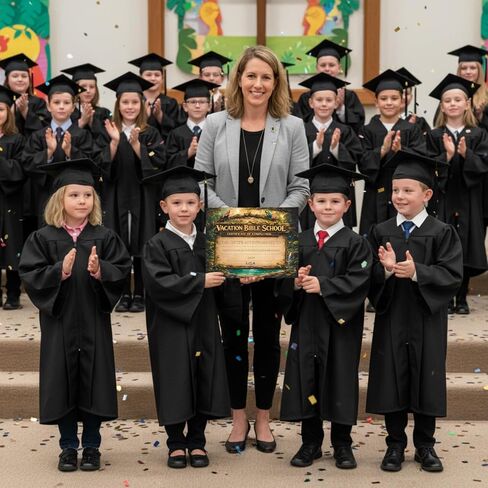 100 Pcs 2026 VBS Certificate of Completion Award Rainforest Falls Theme Vacation Bible School Attendance Award, Christian Sunday School Elementary Supplies 8.5 x 11 Inch in Saudi Arabia