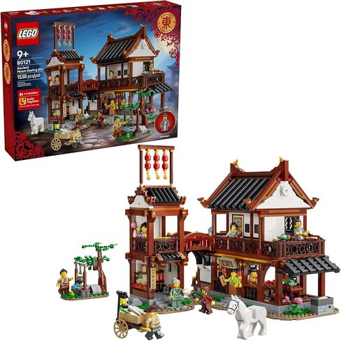 LEGO Chinese Festivals Ancient Moon-Gazing Inn - Building Toy for Boys & Girls, Ages 9+ - Spring Festival Decorations & Craft Kit - 80121 in Kuwait