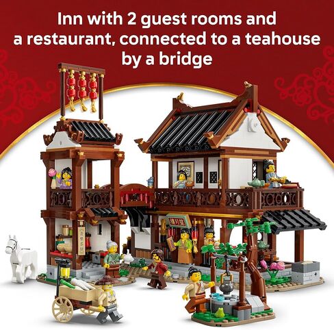 LEGO Chinese Festivals Ancient Moon-Gazing Inn - Building Toy for Boys & Girls, Ages 9+ - Spring Festival Decorations & Craft Kit - 80121 in Kuwait