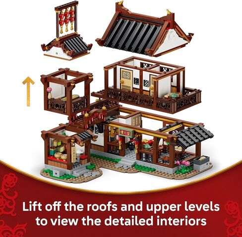LEGO Chinese Festivals Ancient Moon-Gazing Inn - Building Toy for Boys & Girls, Ages 9+ - Spring Festival Decorations & Craft Kit - 80121 in Kuwait