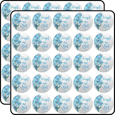 for get me not Day for get me not Blue Flower مع شعار Forget me not 50 حزمة من ملصقات سجل القصاصات - 1 بوصة ملصقات صغيرة للمخططين والمجلات وأجهزة الكمبيوتر المحمولة وأختام الأظرف in Kuwait