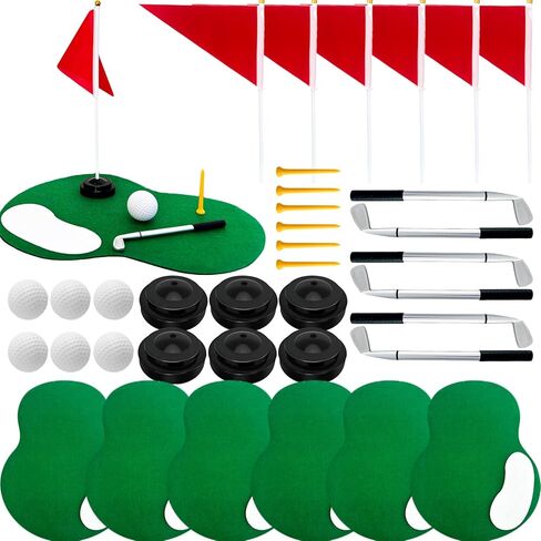 6-Set Golf Table Centerpieces Premium Golf Party Decorations Including Golf Balls, Turf, Clubs, Tees, Sand Traps, Red Flags & Stands,Golf Pen, Ideal for SportsThemed Birthday Parties & Event Decor in Saudi Arabia