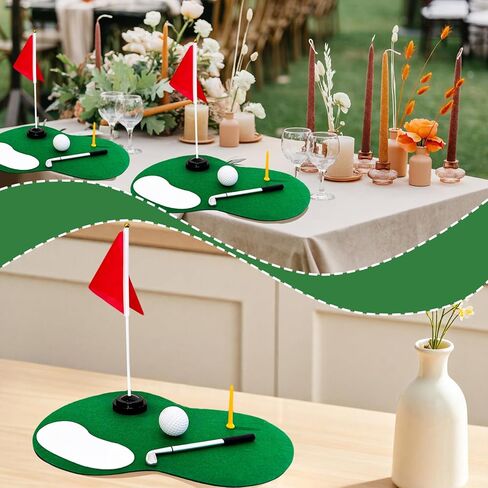 6-Set Golf Table Centerpieces Premium Golf Party Decorations Including Golf Balls, Turf, Clubs, Tees, Sand Traps, Red Flags & Stands,Golf Pen, Ideal for SportsThemed Birthday Parties & Event Decor in Saudi Arabia