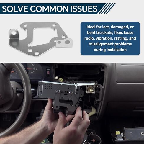 86211-89111 86212-89111 Radio Mounting Bracket, Left & Right Stereo Receiver Support Bracket, Compatible with 1985-2004 Toyota Tacoma 4Runner Pickup T100, Dashboard Radio Mount Brackets Replacement in Saudi Arabia