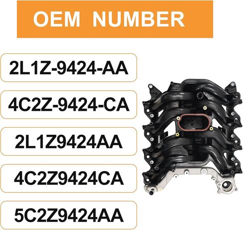 615-188 Upper Intake Manifold W/Gasket Kit 2L1Z-9424-AA Compatible with F150 F250 F350 Expedition 00-04 V8 5.4L Ford E-150 E-250 2003-2014 E350 Super Duty 00-16 E450 Super Duty 03-16 Excursion in Saudi Arabia