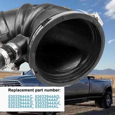 خرطوم دخول هواء محرك LIZAPUS متوافق مع دودج رام 2500 3500 4500 5500 6.7L 2007-2018 53032944AC 53032944AD 53032944AE 53032944AF 53032944AG 53032944AH 53032944AK، 53032944AL مع المشابك in Kuwait