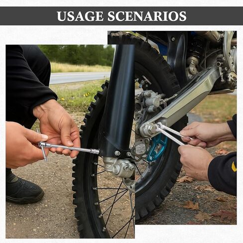 25 Pcs Motocross Tool Kit for Japanese Motorcycles Include Combination Wrench, Hexagonal Bit, Bits, Sleeve, Screwdriver, Drive T-handle Driver, Drive Adapter, Needle-nose Pliers, Cable Ties in Kuwait