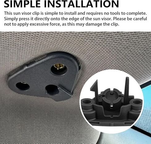 Sun Visor Replacement Clips Compatible with Impreza 2017-2023 – 2 Pack Visor Accessories (Driver & Passenger Side) – Durable Sun Visor Clip Mounts for Stable Function (Black) in Saudi Arabia