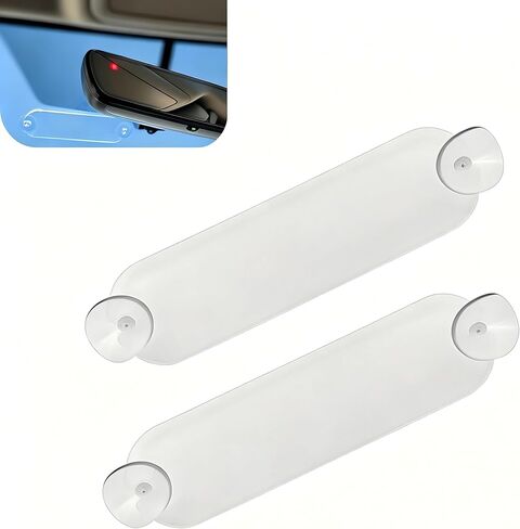2 PCS EZ Pass Sticker Holder, Windshield Ipass Sticker Holder with Suction Cups, Acrylic EZ Pass Mounting Strips, for Most Toll Passes (Transparent) in Saudi Arabia