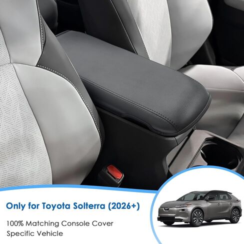غطاء وحدة التحكم المركزية Solterra 2026 لسيارة Subaru Solterra (ممتاز/محدود/محدود XT/Touring XT)، غطاء مسند ذراع جلدي مقاوم للماء ومريح 2026 ملحقات Solterra in Kuwait