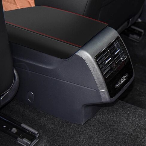 أغطية وحدة التحكم AOMSAZTO لأغطية مسند الذراع Vw Jetta لعام 2019-2025 لسيارة Vw Jetta باللون الأسود مع غرز حمراء in Kuwait