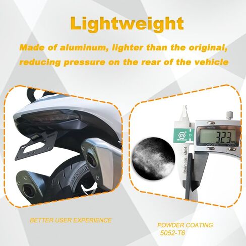 مزيل حاجز الدراجة النارية مع ضوء لوحة ترخيص LED مناسب لـ GSX1300R هايابوسا 2022-2026 الذيل مرتب in Kuwait