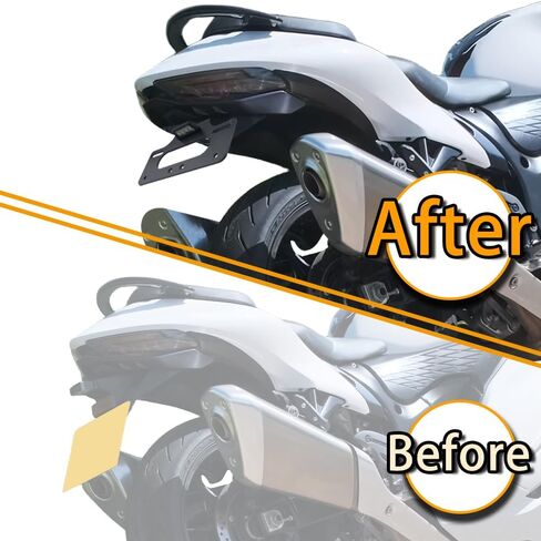 مزيل حاجز الدراجة النارية مع ضوء لوحة ترخيص LED مناسب لـ GSX1300R هايابوسا 2022-2026 الذيل مرتب in Kuwait