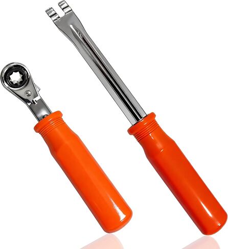 2Pcs/Set Automatic Slack Adjuster Release Tool Wrench Fork End Release Tool and 5/16" Double Square Ratcheting Wrench Brake Adjustment Tool in Kuwait