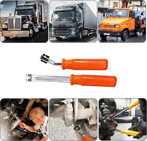 2Pcs/Set Automatic Slack Adjuster Release Tool Wrench Fork End Release Tool and 5/16" Double Square Ratcheting Wrench Brake Adjustment Tool in Kuwait