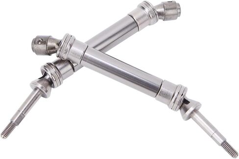Drfeify Metal Rear CVD Drive Shaft Set, 2pcs 115mm Heavy Duty Replacement Axle Shaft with Three Stage Anti Separation Design, for Slash 1 10 RC Car (Ti Color) in Kuwait