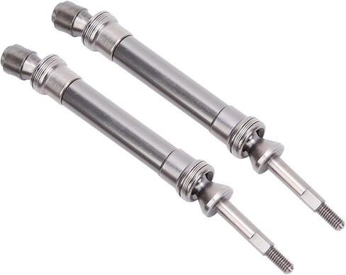 Drfeify Metal Rear CVD Drive Shaft Set, 2pcs 115mm Heavy Duty Replacement Axle Shaft with Three Stage Anti Separation Design, for Slash 1 10 RC Car (Ti Color) in Kuwait